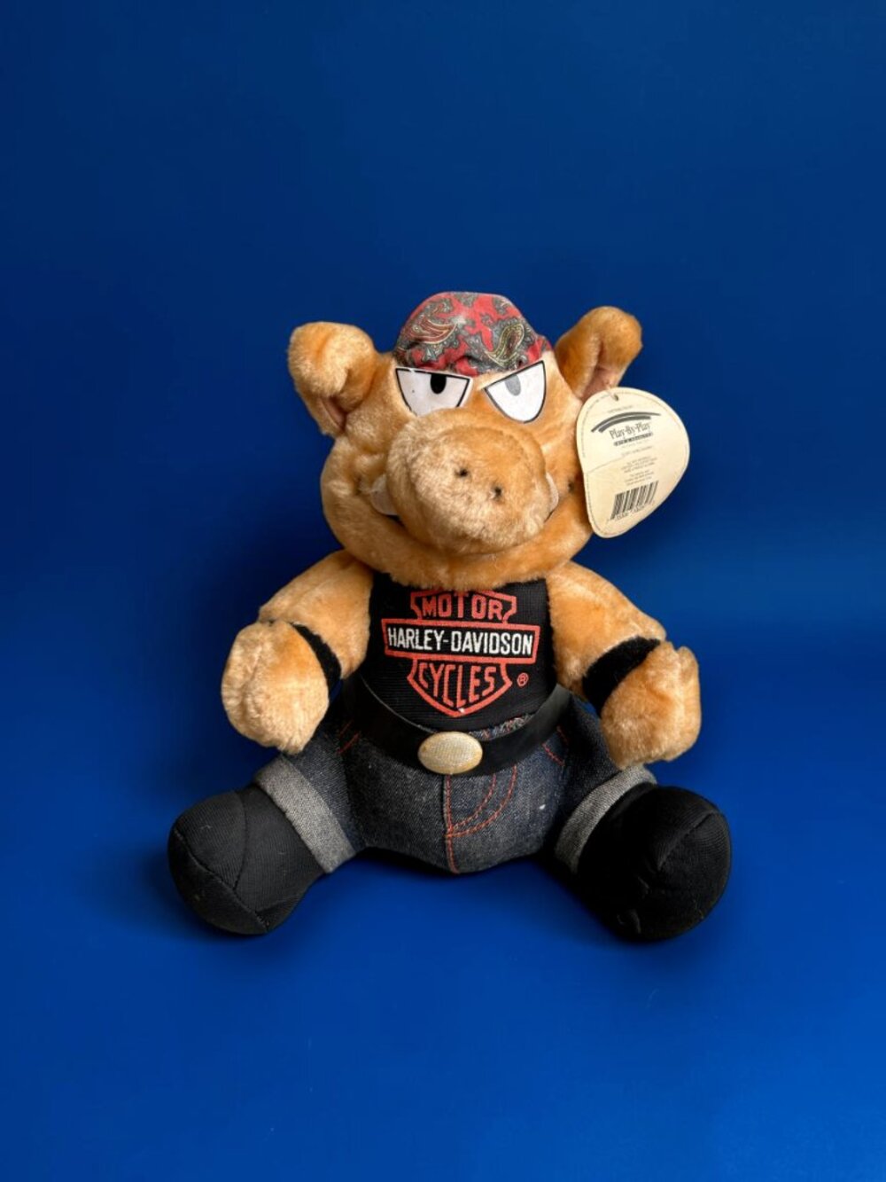Harley Davidson Motorcycle Biker Stuffed Plush Pig Hog 1997 Vintage 10” w/ Tag